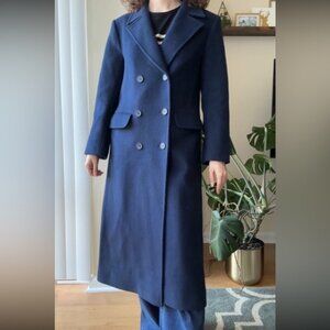 Pendleton 100% Virgin Wool Women’s Long Coat, Blue, Size 8